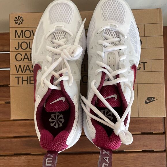 Nike Air Max Genome(GS) White Dark Beetroot Women 6.5/Big Kid 5Y(CZ4652-105) - Picture 5 of 11